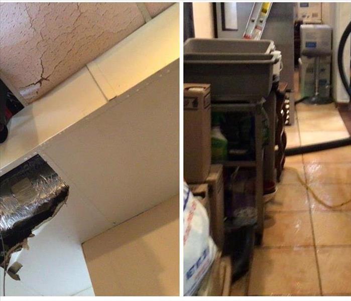 Commercial Water damage occurred causing flooding